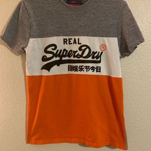 Real SuperDry T-Shirt (Grey/Orange)